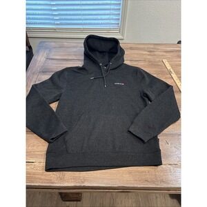 Quiksilver Knit Hoodie  Zip Full Zip Small Black Sweater Casual